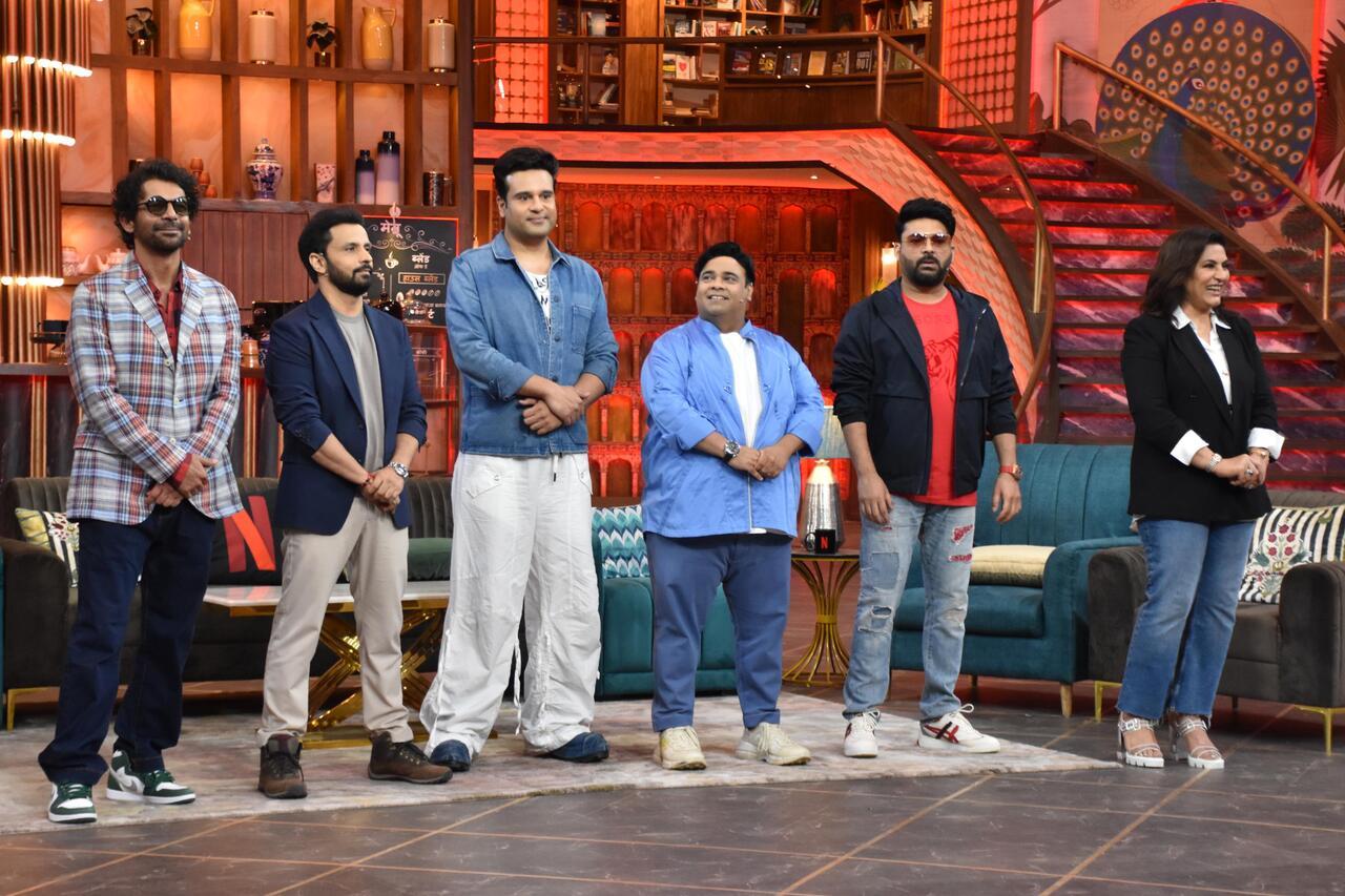 The team of Kapil Sharma hosts a press conference ahead of its Netflix premiere on March 30